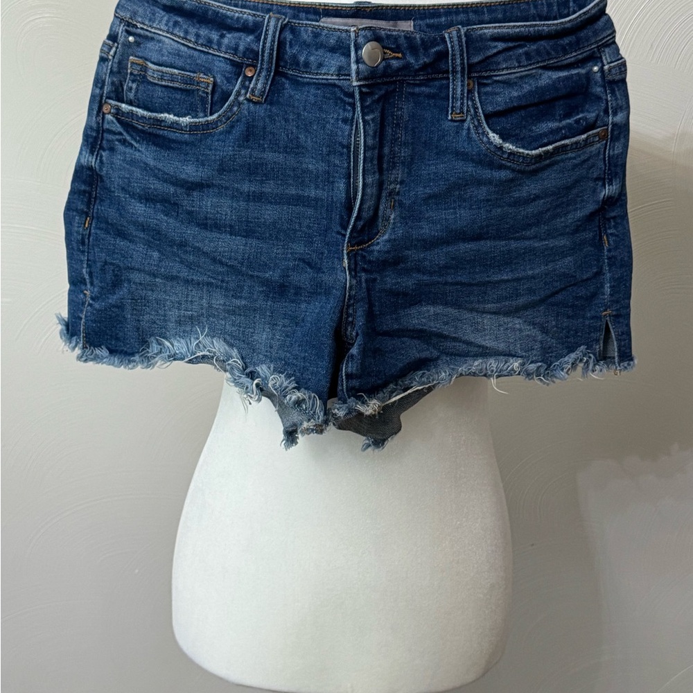 Joe's Jeans Dark Blue Frayed Hem Denim Cutoff Shorts